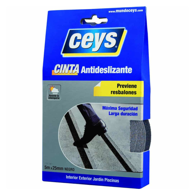 CINTA ANTIDESLIZANTE - NEGRO - 5m x 25mm