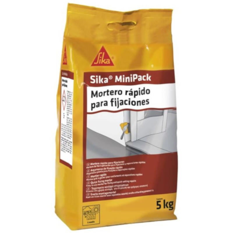 SIKA MINIPACK MORTERO RÁPIDO FIJACIONES - GRIS - 5KG