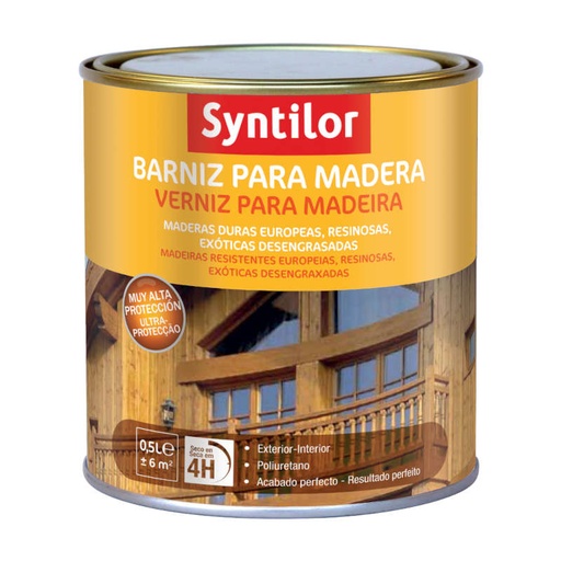 [001871] BARNIZ MADERA SATINADO - Nogal claro - 0,25L