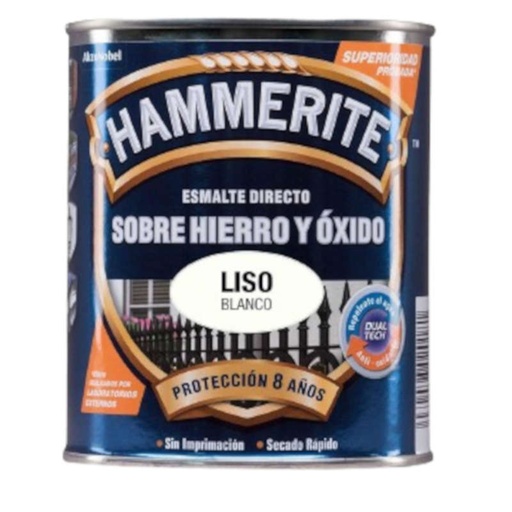 [001600] HAMMERITE LISO BRILLANTE - BLANCO - 750 ML