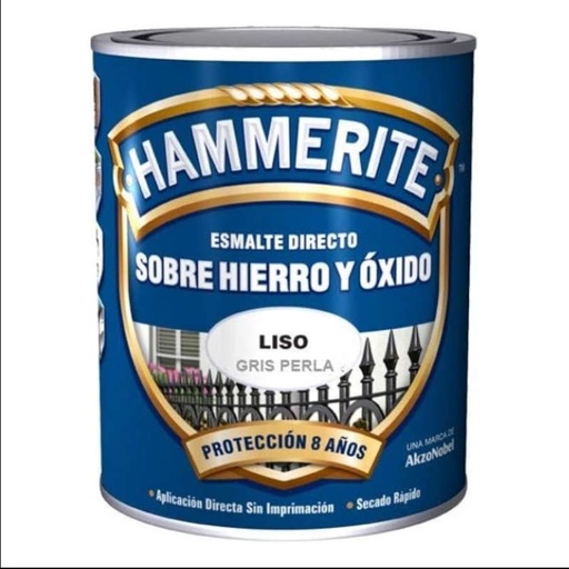 [001603] HAMMERITE LISO BRILLANTE - GRIS PERLA - 750 ML