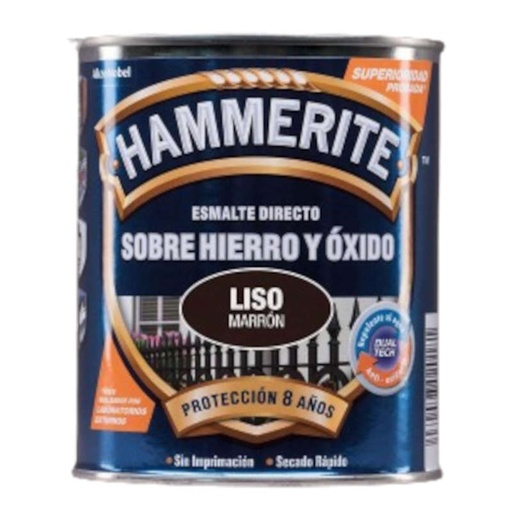 [001609] HAMMERITE LISO BRILLANTE - MARRON - 750 ML