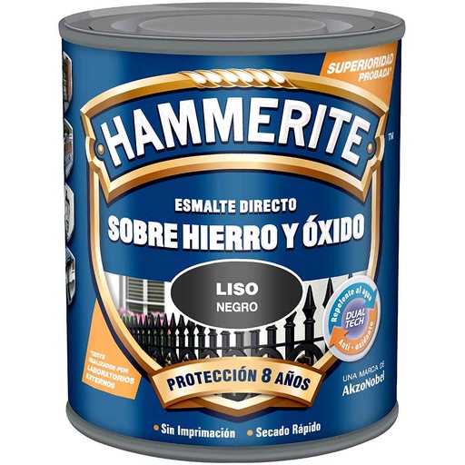 [001601] HAMMERITE LISO BRILLANTE - NEGRO - 750 ML