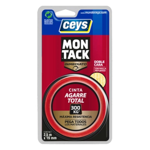 [020004] MONTACK CINTA BLISTER - 2,5m x 19mm