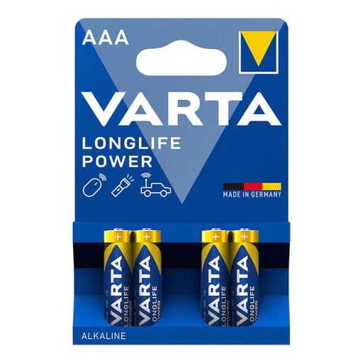 [020277] PILA VARTA ALKALINA LONGLIFE POWER AAA - LR03 - UNICO